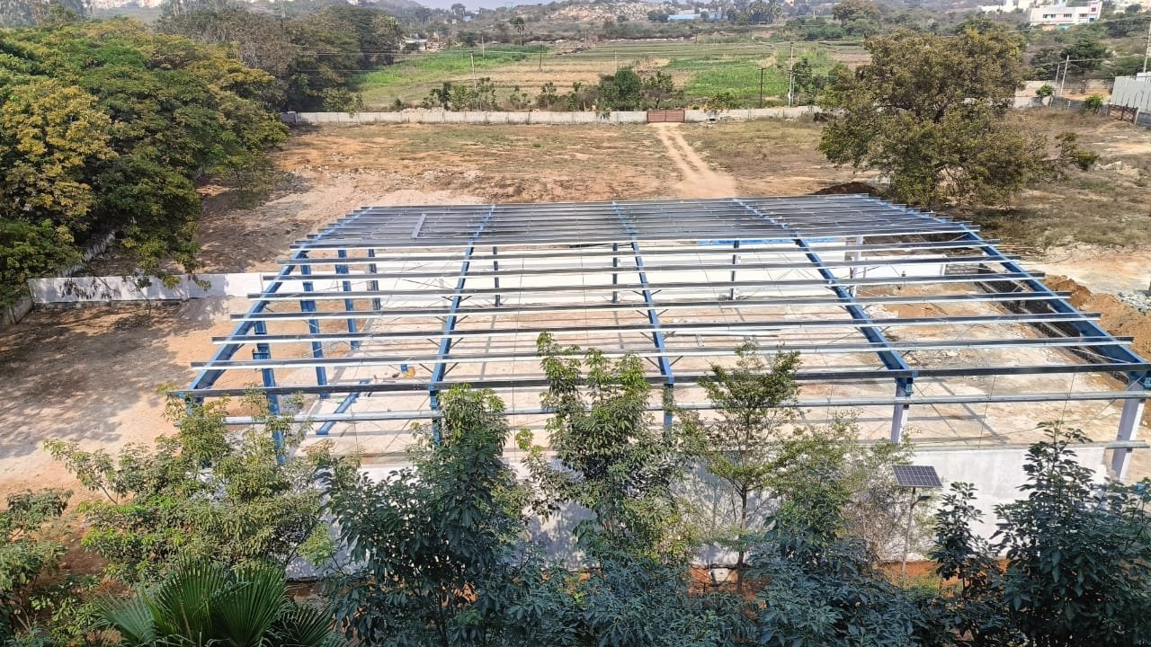 PEB Frame — Aerial Completion